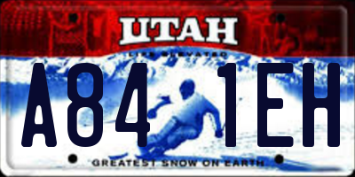 UT license plate A841EH