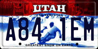 UT license plate A841EM