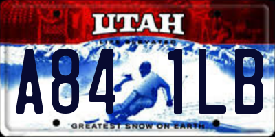 UT license plate A841LB