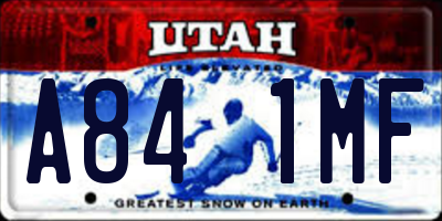 UT license plate A841MF