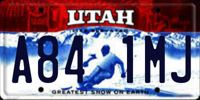 UT license plate A841MJ