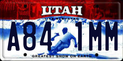UT license plate A841MM