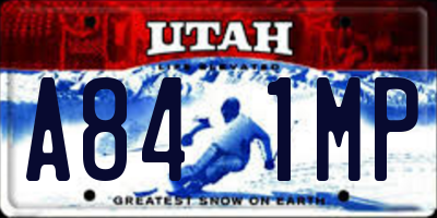 UT license plate A841MP