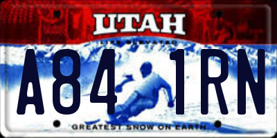 UT license plate A841RN