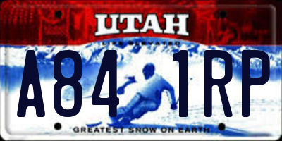 UT license plate A841RP