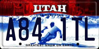 UT license plate A841TL
