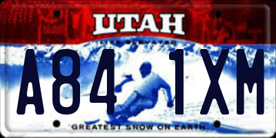 UT license plate A841XM