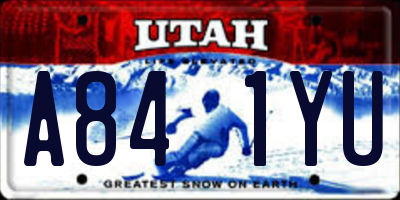 UT license plate A841YU