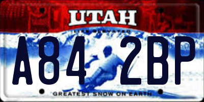 UT license plate A842BP