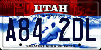 UT license plate A842DL
