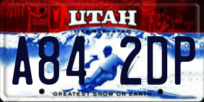 UT license plate A842DP
