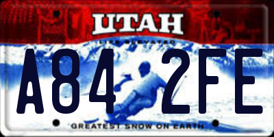 UT license plate A842FE