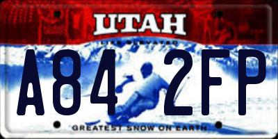 UT license plate A842FP