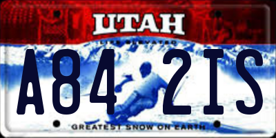 UT license plate A842IS