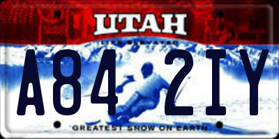 UT license plate A842IY