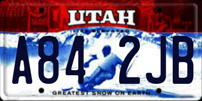 UT license plate A842JB