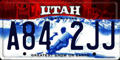 UT license plate A842JJ