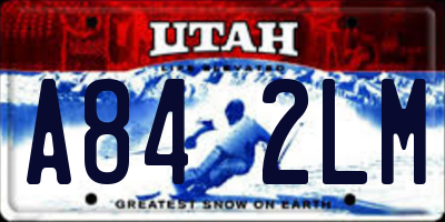 UT license plate A842LM