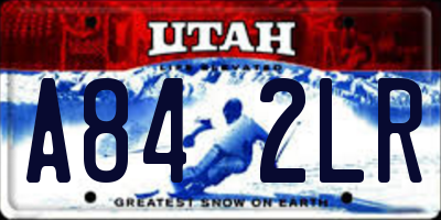 UT license plate A842LR