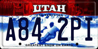 UT license plate A842PI