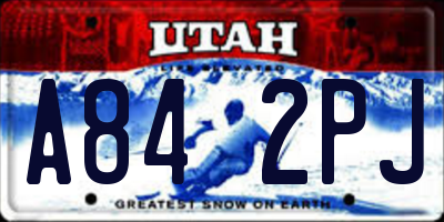UT license plate A842PJ