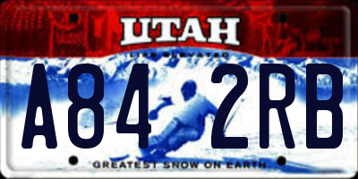 UT license plate A842RB