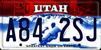 UT license plate A842SJ