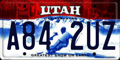 UT license plate A842UZ