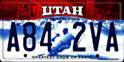 UT license plate A842VA