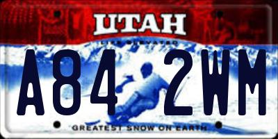UT license plate A842WM