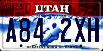 UT license plate A842XH