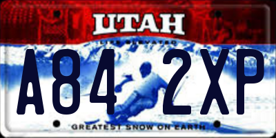 UT license plate A842XP