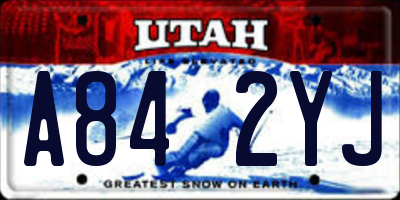 UT license plate A842YJ