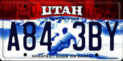 UT license plate A843BY