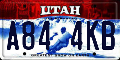 UT license plate A844KB