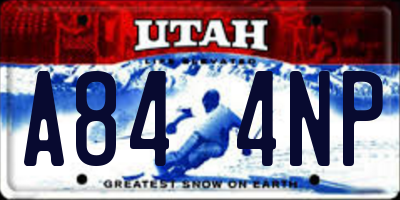UT license plate A844NP