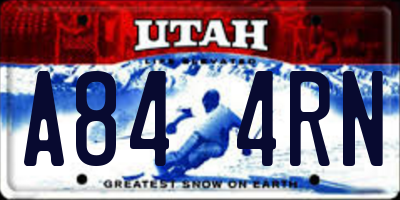 UT license plate A844RN