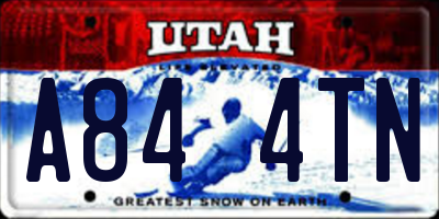 UT license plate A844TN
