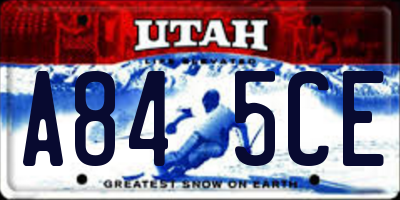 UT license plate A845CE