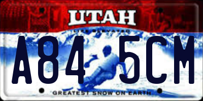 UT license plate A845CM
