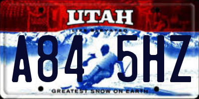 UT license plate A845HZ