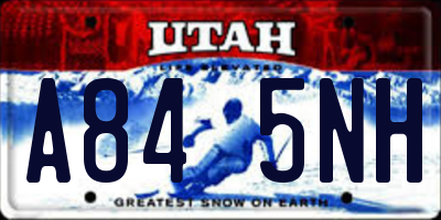 UT license plate A845NH