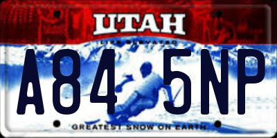 UT license plate A845NP