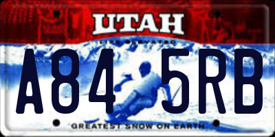 UT license plate A845RB