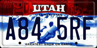 UT license plate A845RF