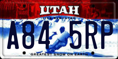UT license plate A845RP