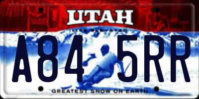 UT license plate A845RR