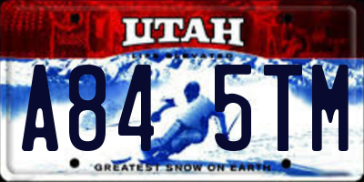UT license plate A845TM