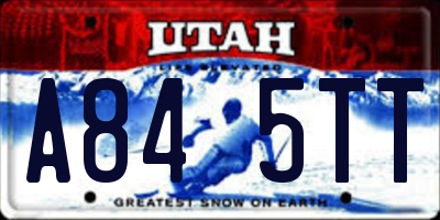 UT license plate A845TT