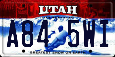UT license plate A845WI
